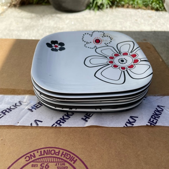 Vintage a lot of eight target home melamine square appetizer plates - Picture 3 of 5